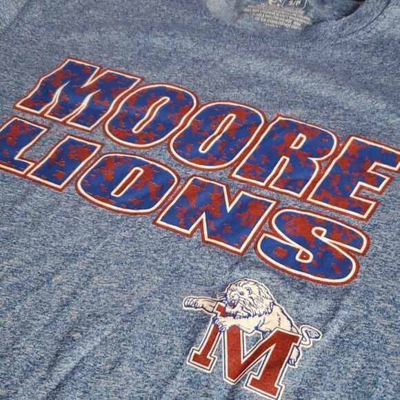 L MOORE LIONS TECH TSHIRT TEAM OKLAHOMA high school team SMALL LARGE - Picture 2 of 10
